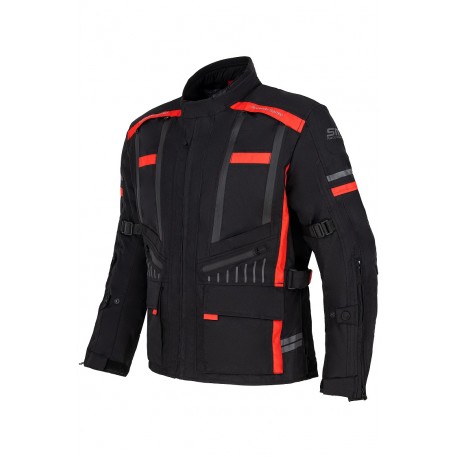 SM RACE WEAR HIGHLAND 2 BLACK turystyczna kurtka motocyklowa 3 warstwy