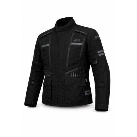 SM RACE WEAR HIGHLAND 2 BLACK turystyczna kurtka motocyklowa 3 warstwy